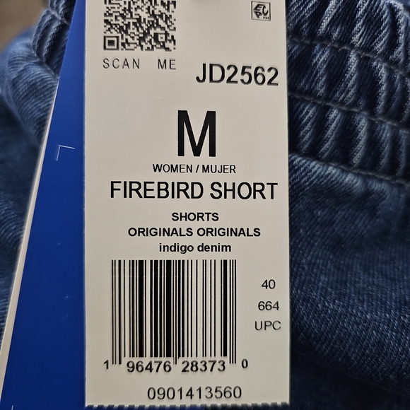Adidas Originals Firebird Women's Blue Denim Shorts - Picture 5 of 7